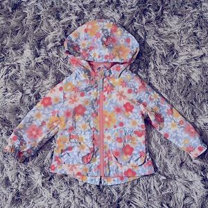 Girls Floral Raincoat Size 18 months